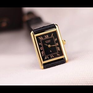 Vintage 1990 Citizen CQ Roman Tank 1000-103448 [Gold-Toned] 
19mm Women’s Watch